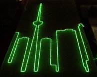 Toronto skyline with EL wire